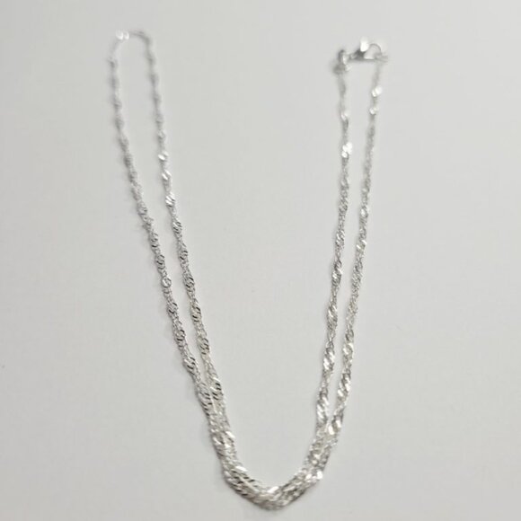 NWT 925 Silver Plated White Whisper Delicate Necklace Chain Ladies  – 20 Inch - Picture 5 of 10